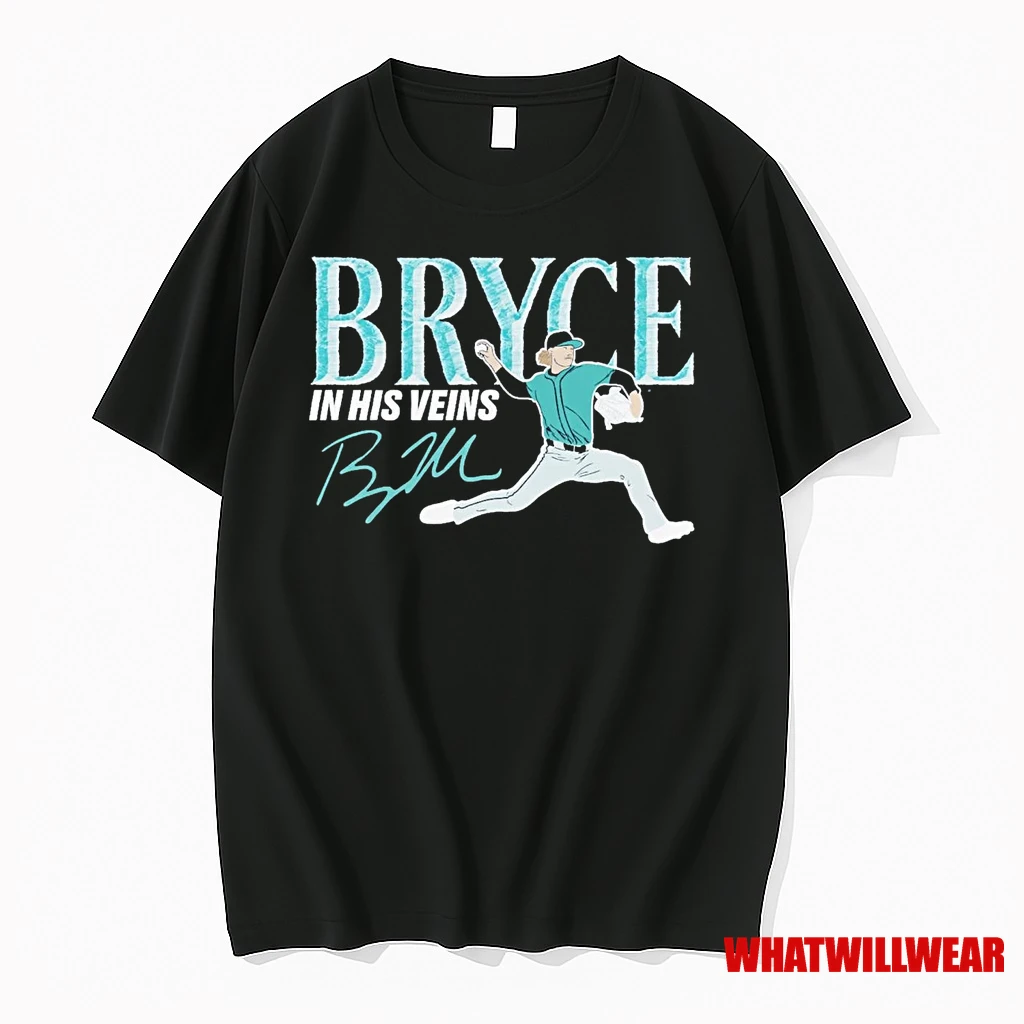 Bryce Harper In His Veins Pitching Signature Shirts