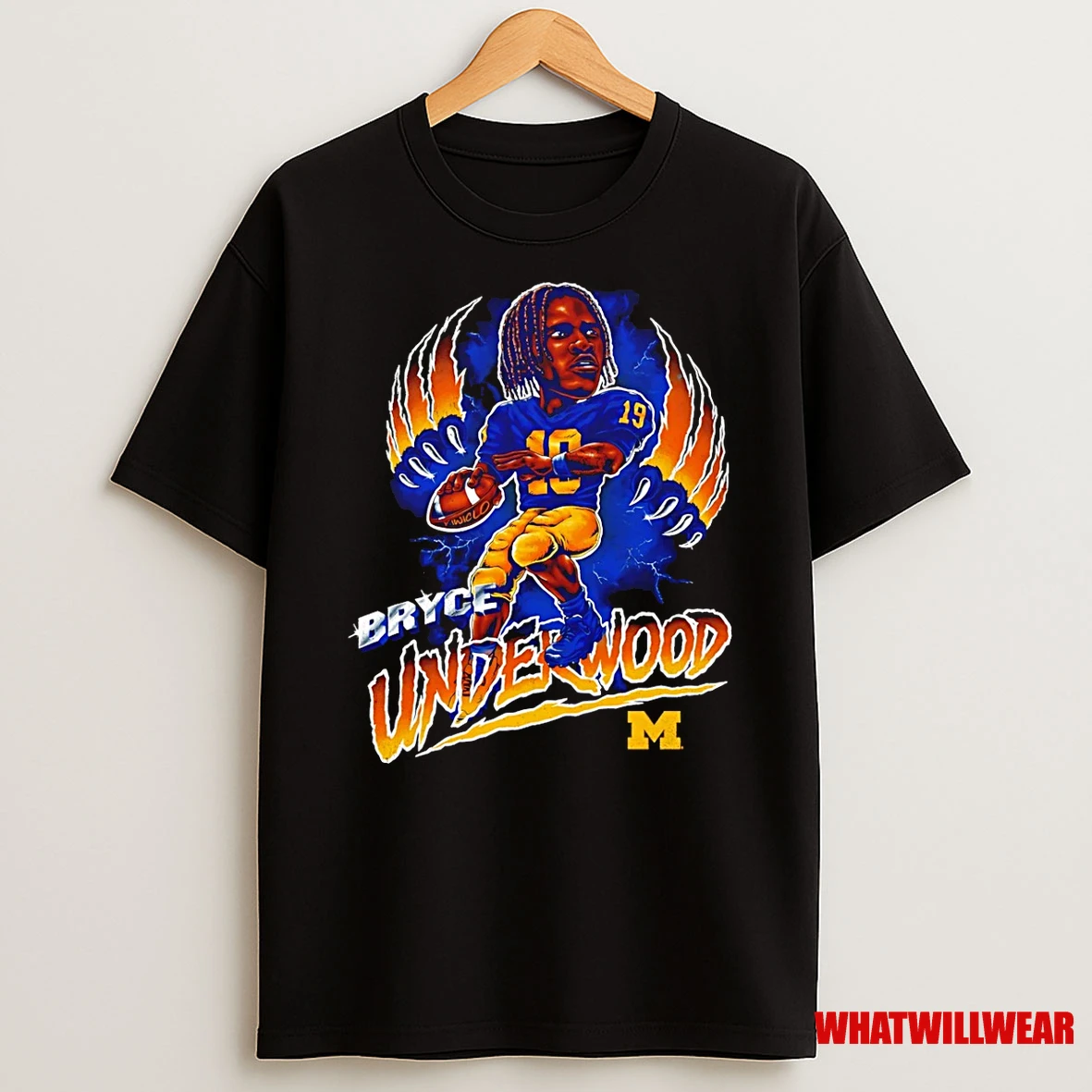Bryce Underwood Michigan Wolverines Underwood Cartoon Shirts
