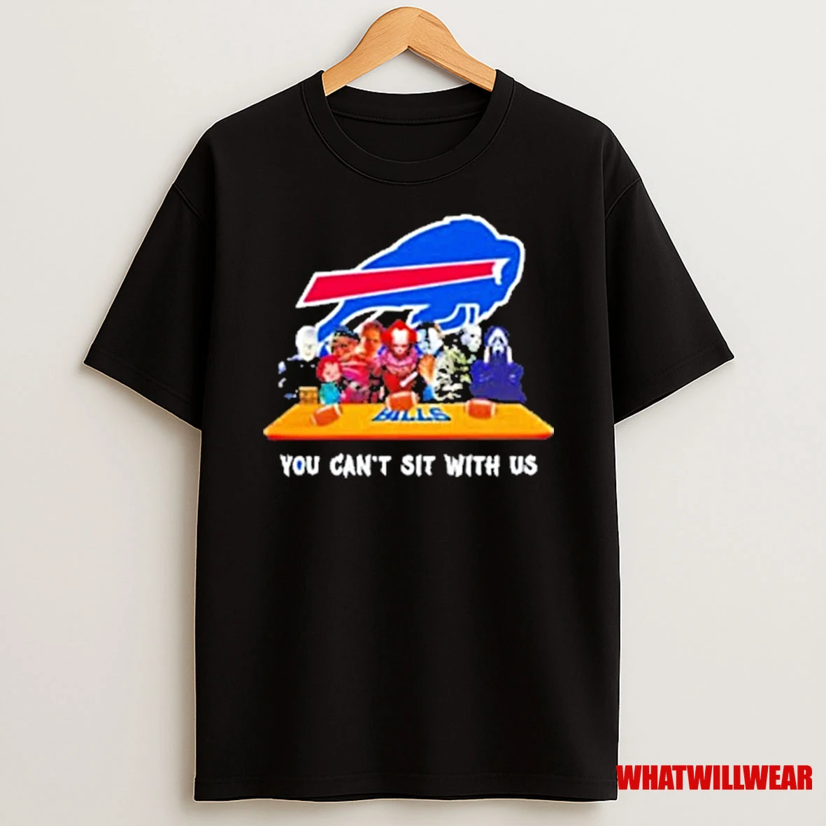 Buffalo Bills Horror Movies Halloween You Cant Sit With Us Shirts