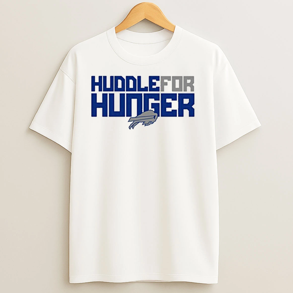 Buffalo Bills Wearing Huddle For Hunger Shirts