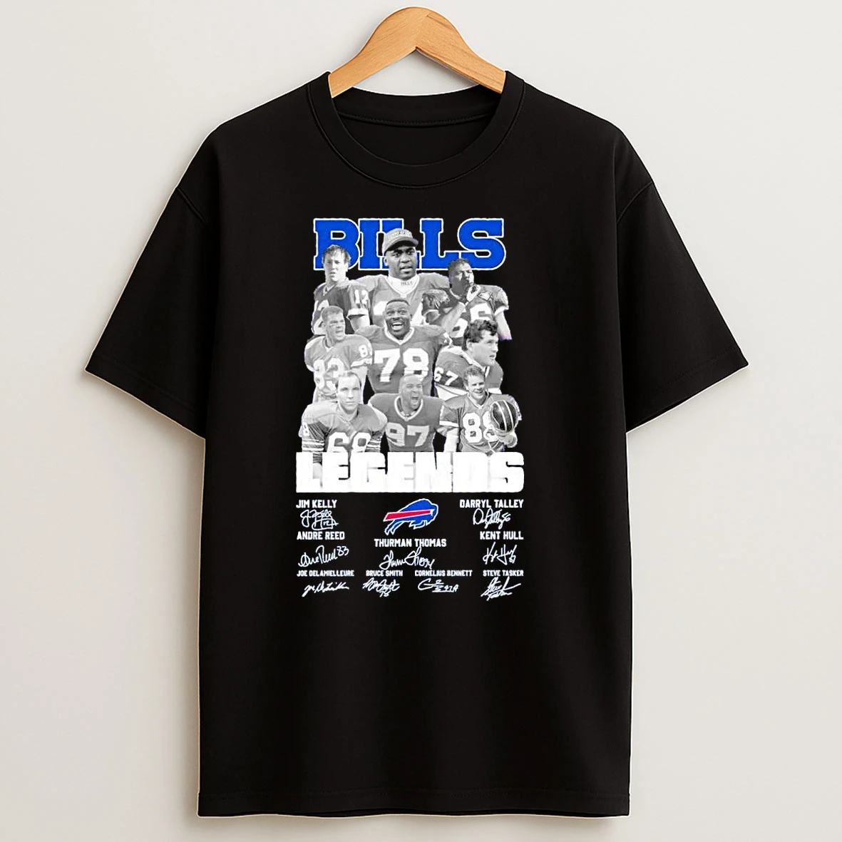 Buffalo Bills Legends Names Signatures T Shirts