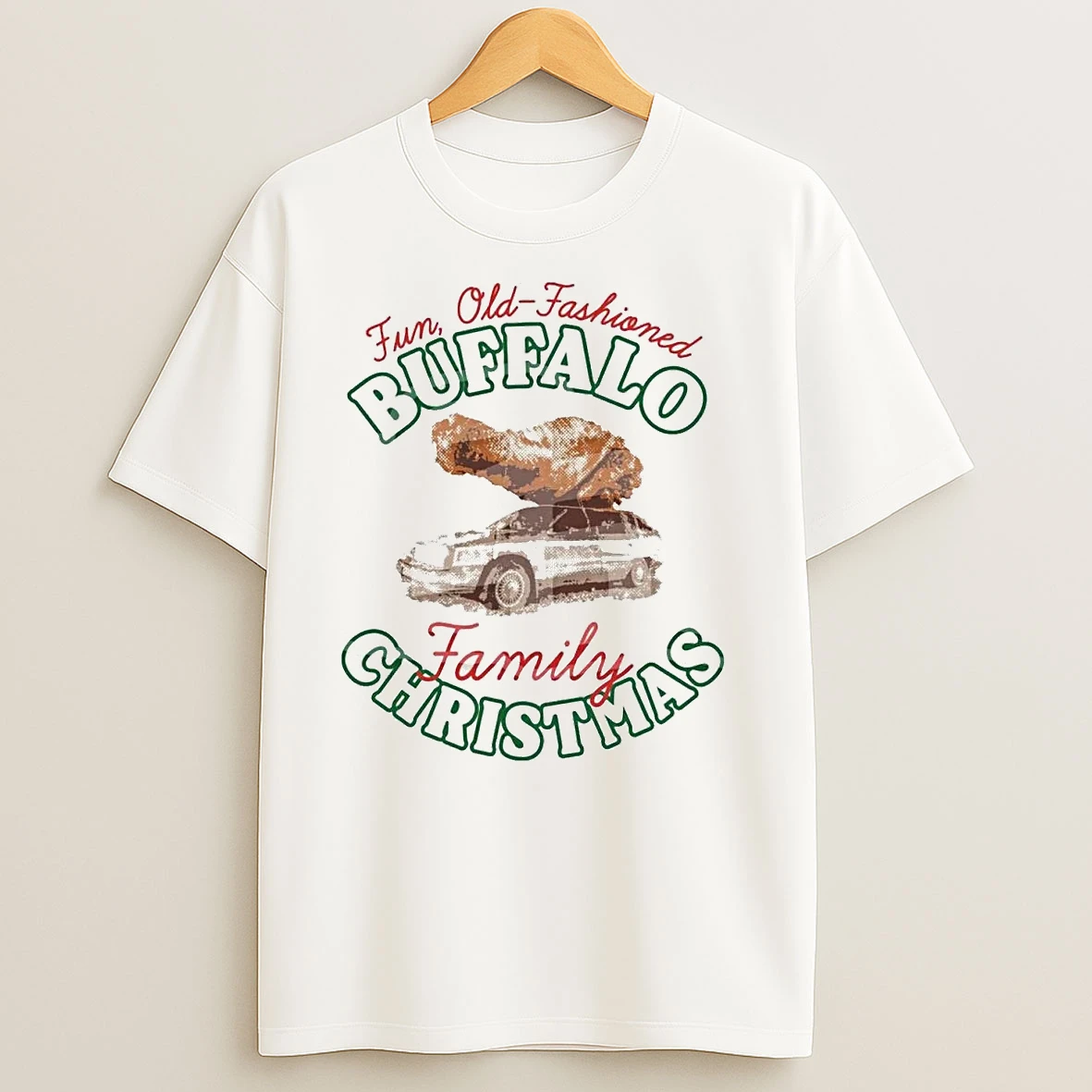 Buffalo Family Christmas Drumstick Fun Old Fashioned T Shirts