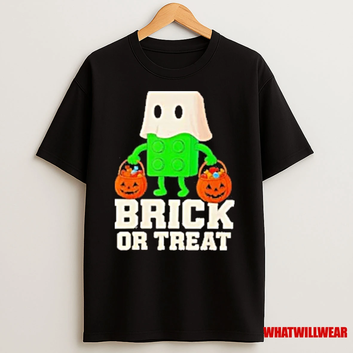 Building Bricks Halloween Brick Or Treat Ghost Builder Shirts