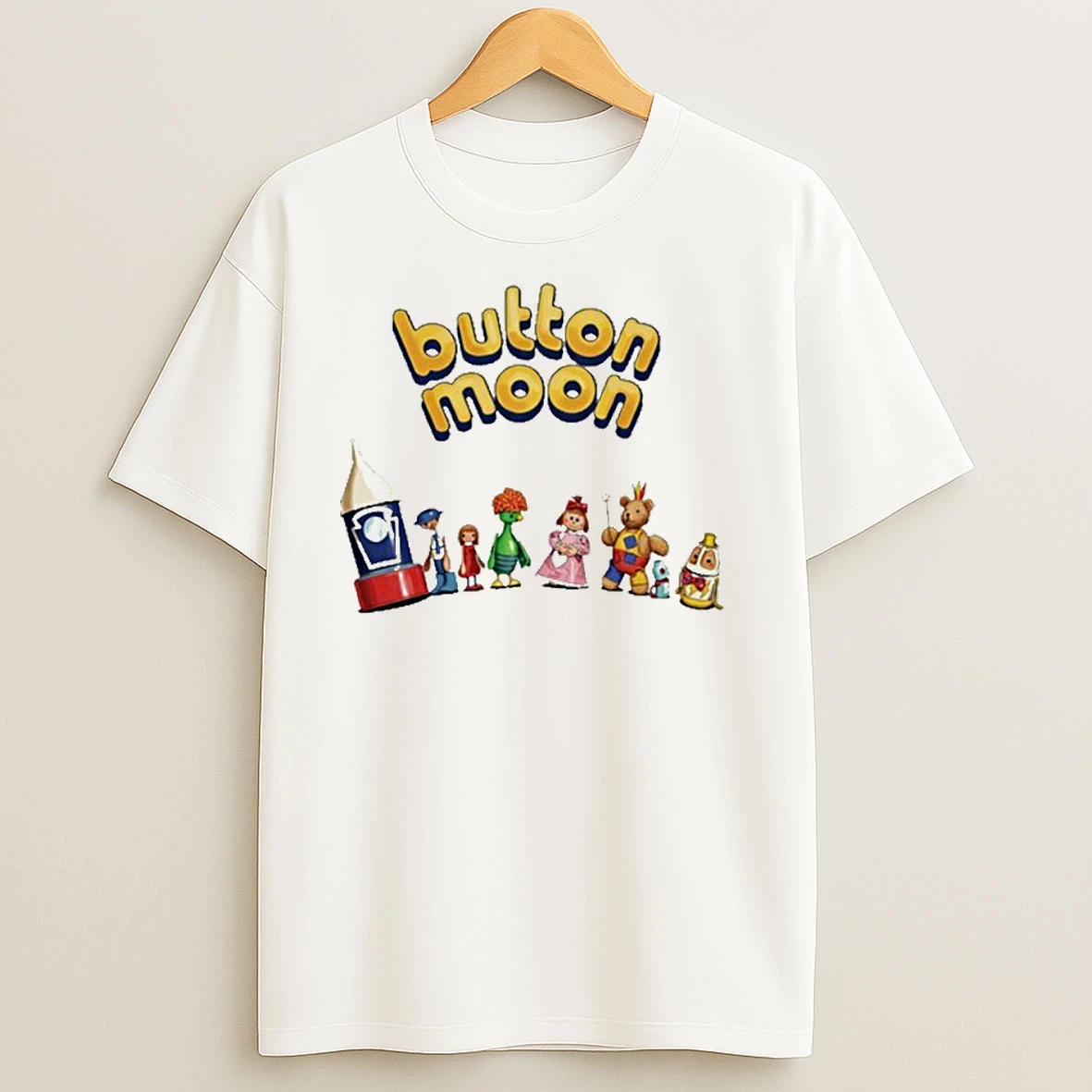 Button Moon 1980 Character T Shirts