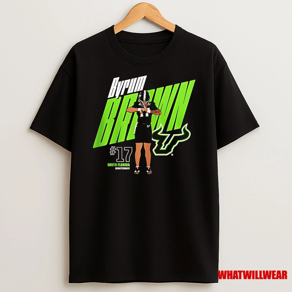 Byrum Brown 17 Usf Signature Pose Shirts