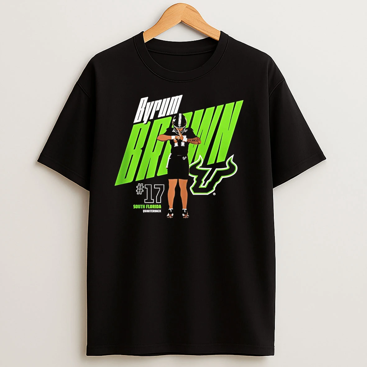 Byrum Brown 17 Usf Signature Pose T Shirts