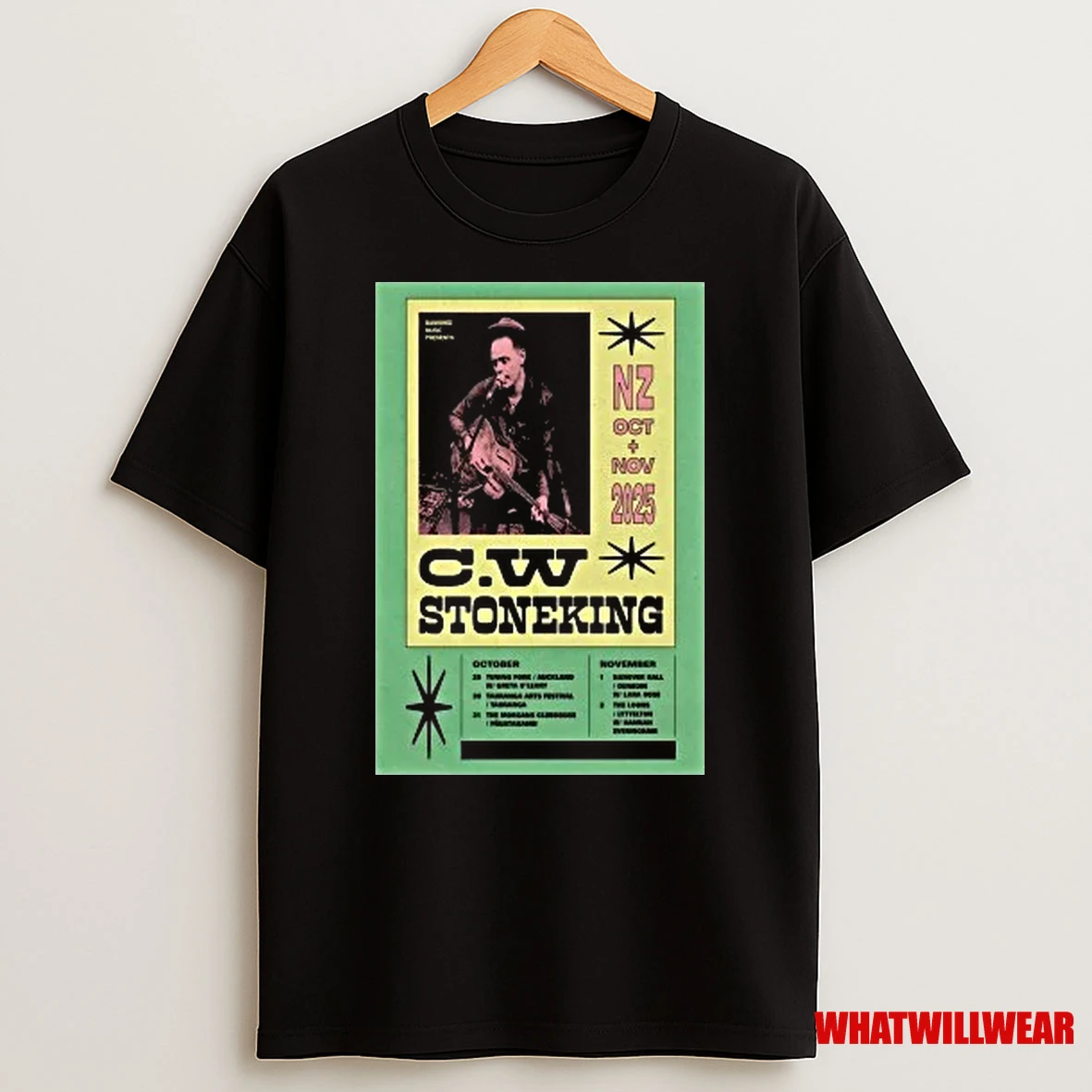 C W Stoneking New Zealand 2025 Tour Shirts