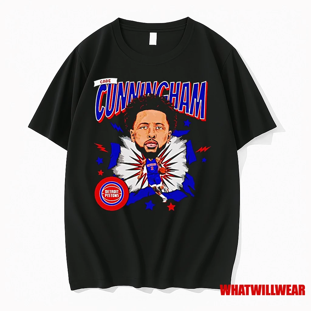 Cade Cunningham Big Head Caricature Pistons Shirts
