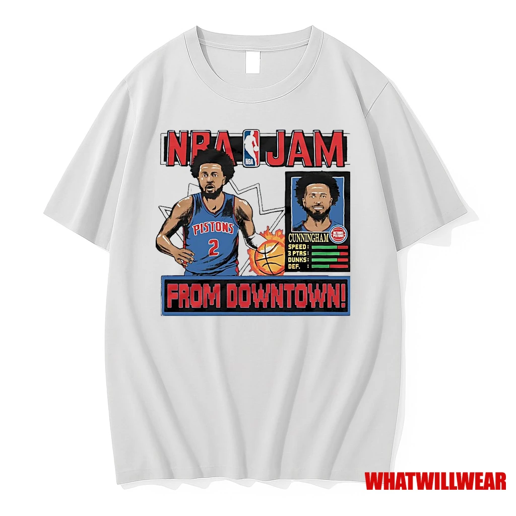 Cade Cunningham From Downtown Nba Jam Pistons Shirts