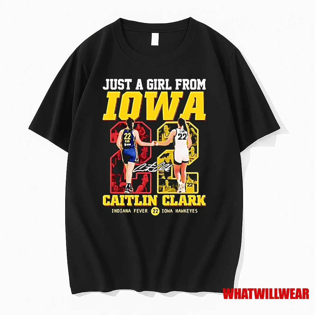 Caitlin Clark Just A Girl From Iowa Hawkeyes Indiana Fever Shirts