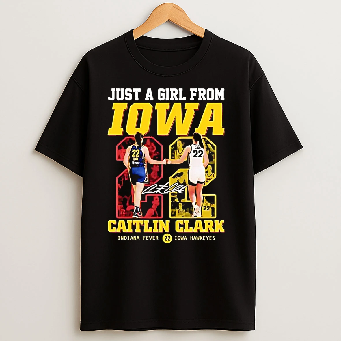 Caitlin Clark Just A Girl From Iowa Hawkeyes Indiana Fever T Shirts