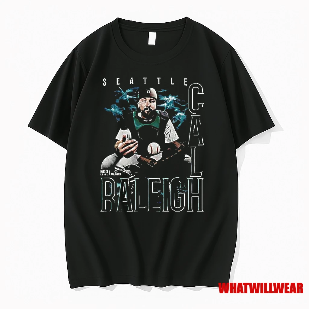 Cal Raleigh Seattle Grunge Graphic Retro Shirts