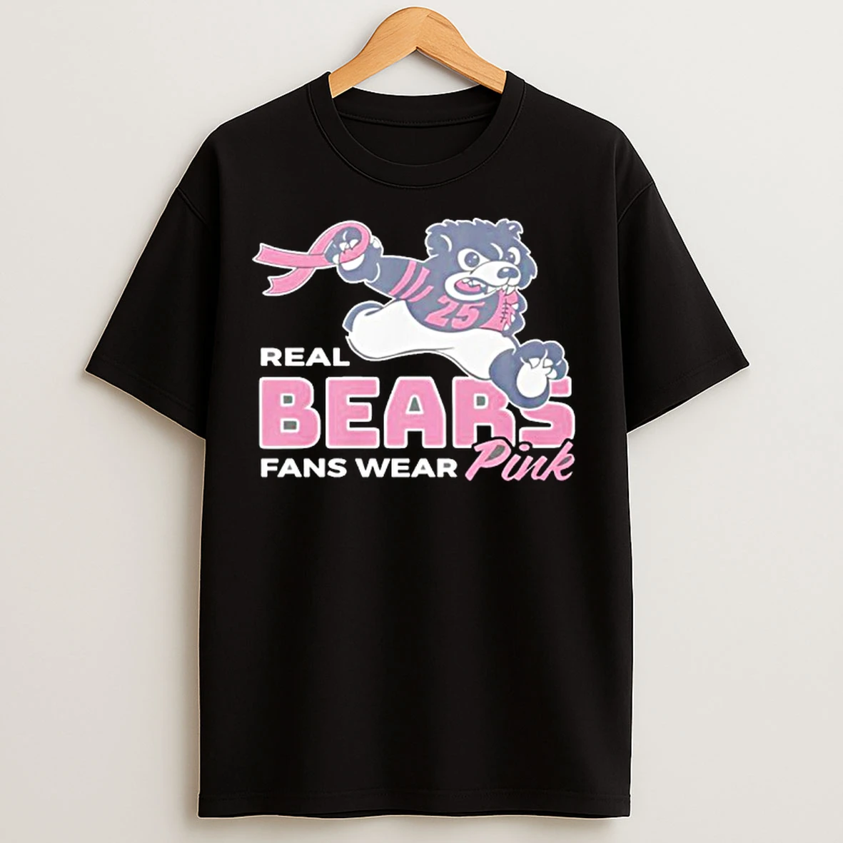 Caleb Williams Real Bears Fans Wear Pink T Shirts