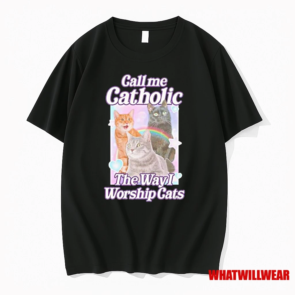 Call Me Catholic The Way I Worship Cats Ornaments Shirts