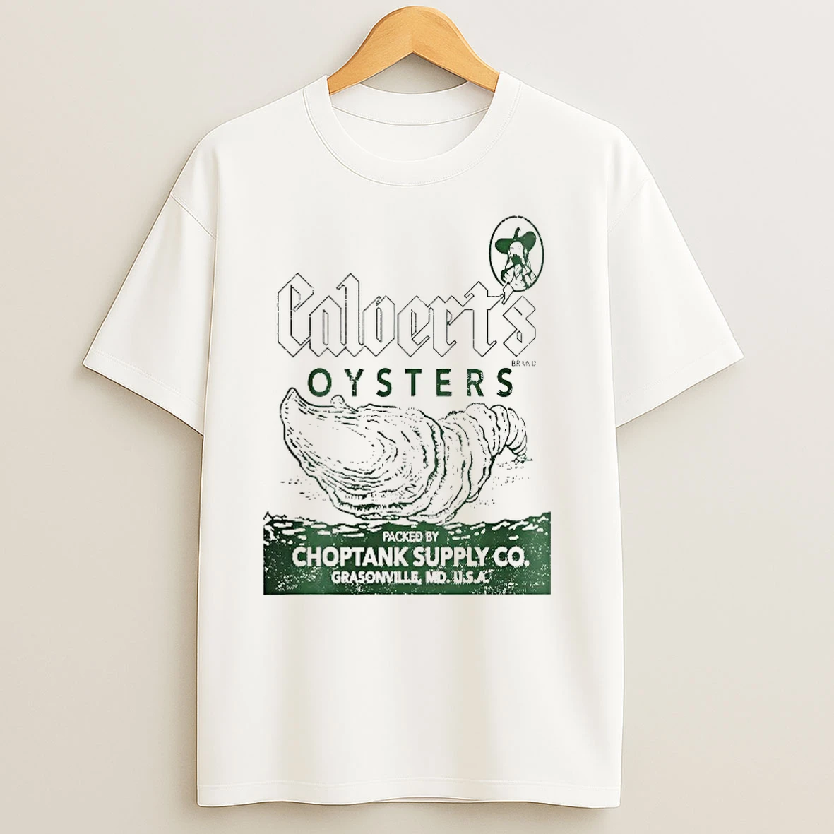 Calverts Brand Oysters Maryland T Shirts