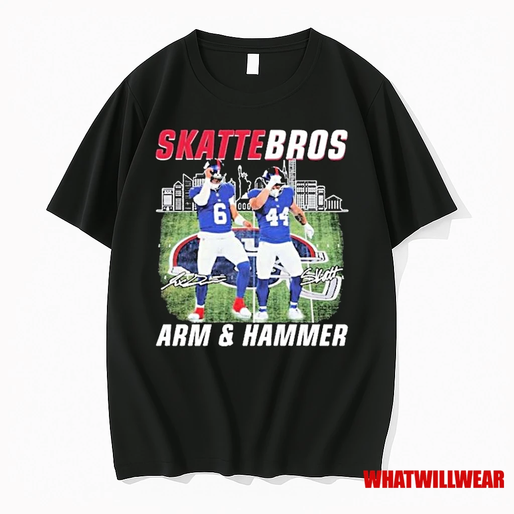 Cam Skattebo And Jaxson Dart Skattebros Arm Hammer Signatures Shirts