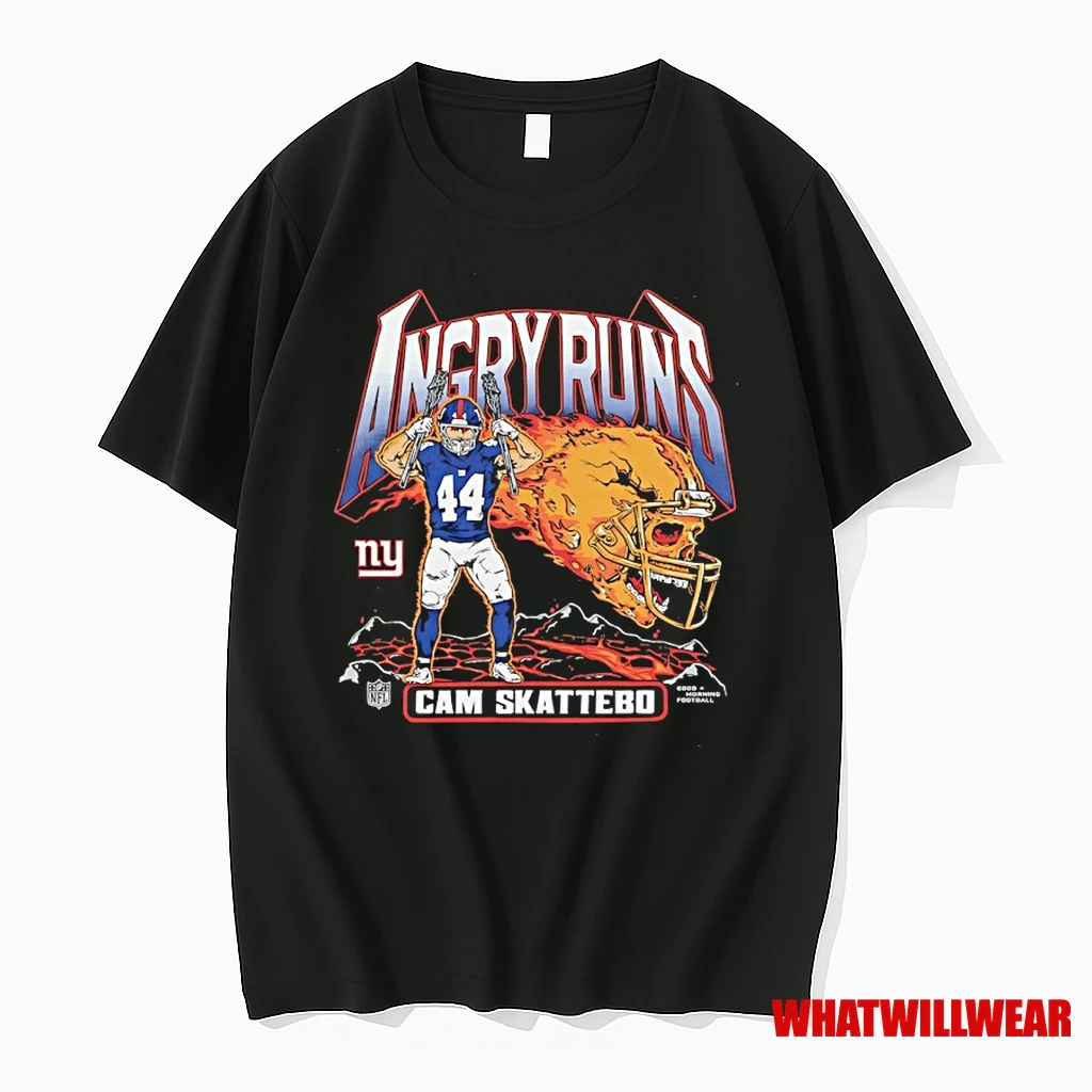 Cam Skattebo Double Winner New York Giants Angry Runs 2025 Shirts