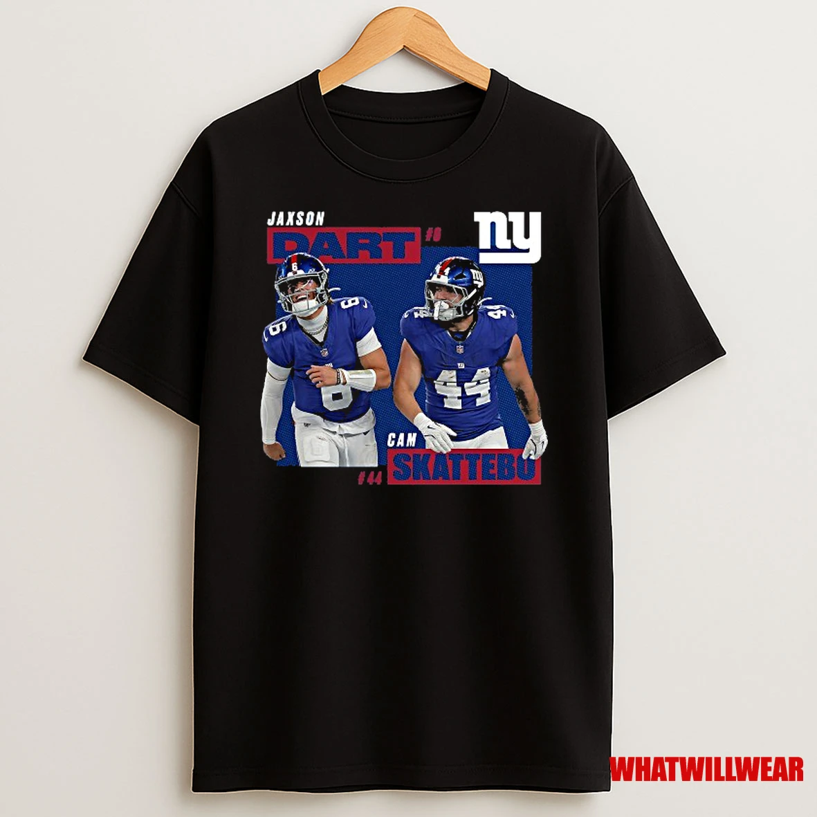 Cam Skattebo Jaxson Dart New York Giants Player Shirts