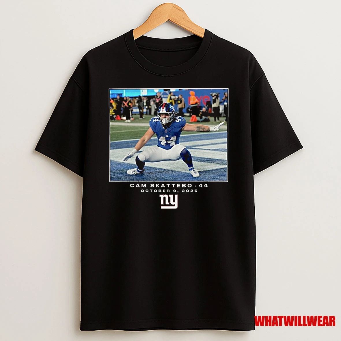 Cam Skattebo New York Giants Nfl Flash Features Week 6 October 9 2025 Shirts