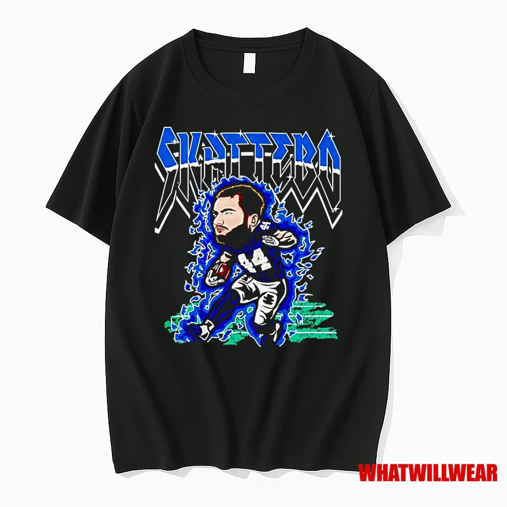 Cam Skattebo Fire Caricature New York Giants Shirts