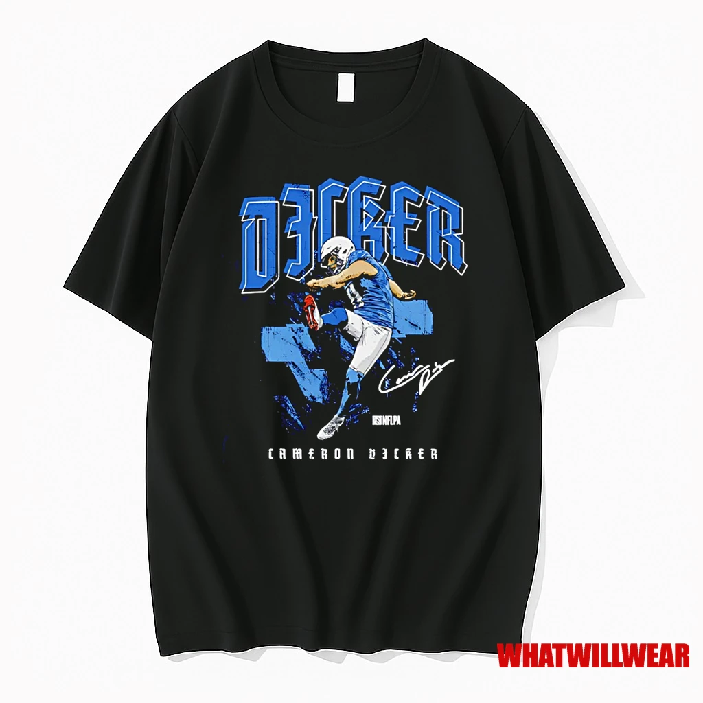 Cameron Dicker Los Angeles Chargers Old English Signature Shirts