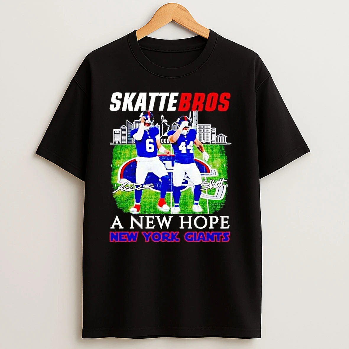 Cameron Skattebo And Jaxson Dart Skatte Bros A New Hope Ny Giants T Shirts