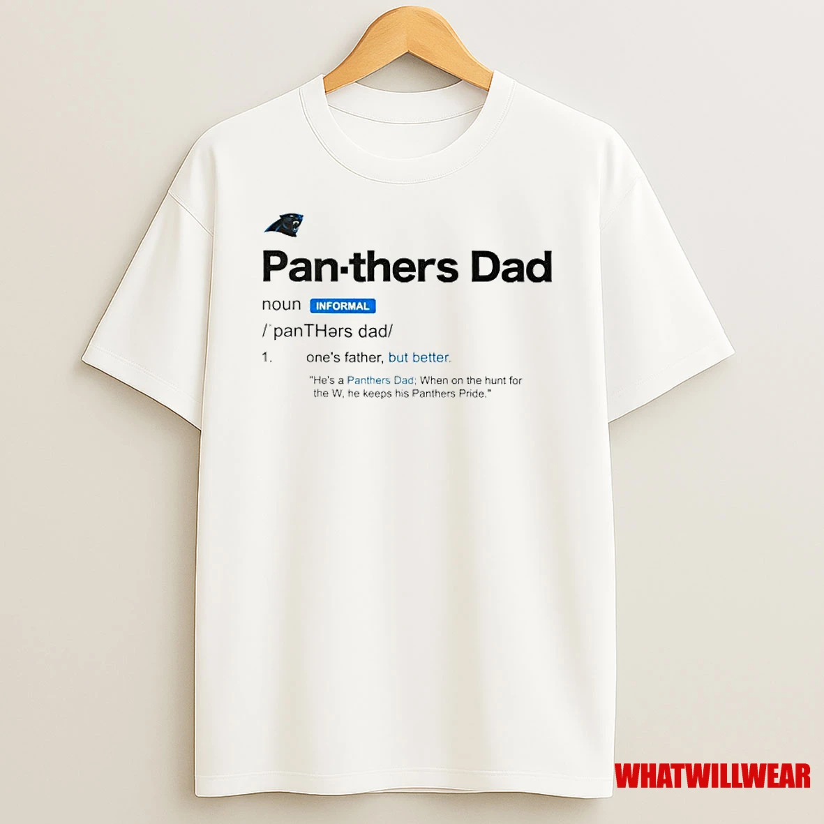 Carolina Panthers Dad Definition Ornaments Shirts