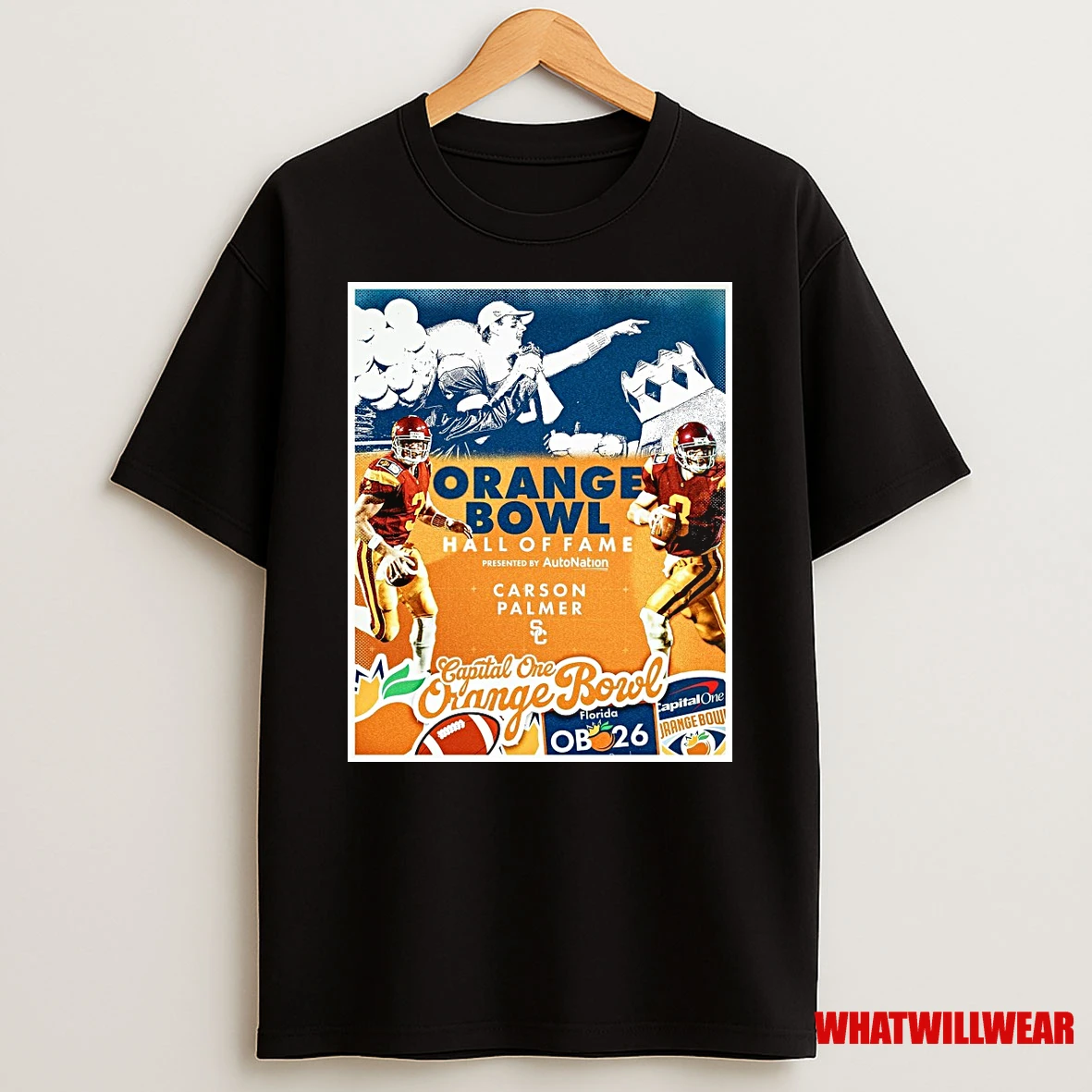 Carson Palmer 2025 Orange Bowl Hall Of Fame Shirts