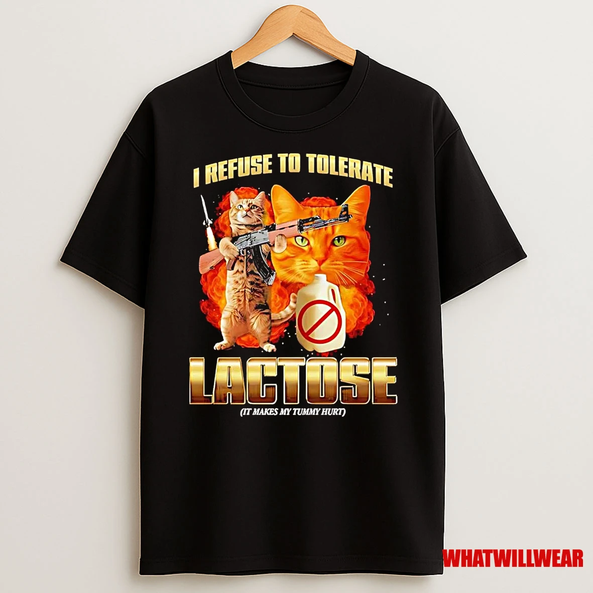 Cat I Refuse To Tolerate Lactose It Makes My Tummy Hurt Shirts