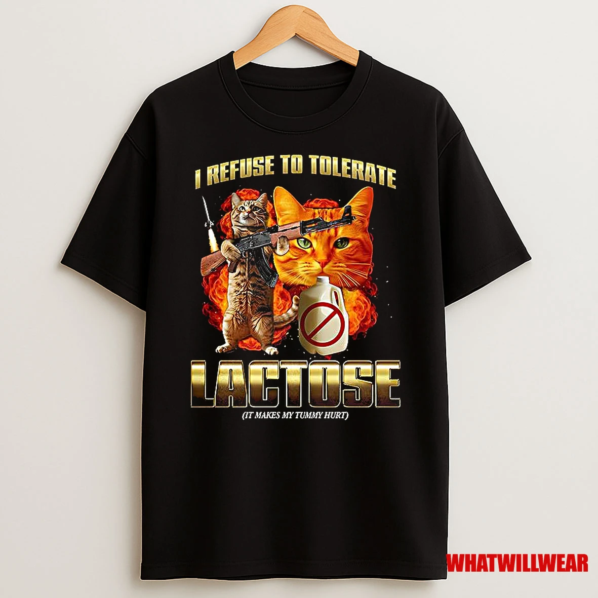 Cat I Refuse To Tolerate Lactose Lactose It Makes My Tummy Hurt Shirts