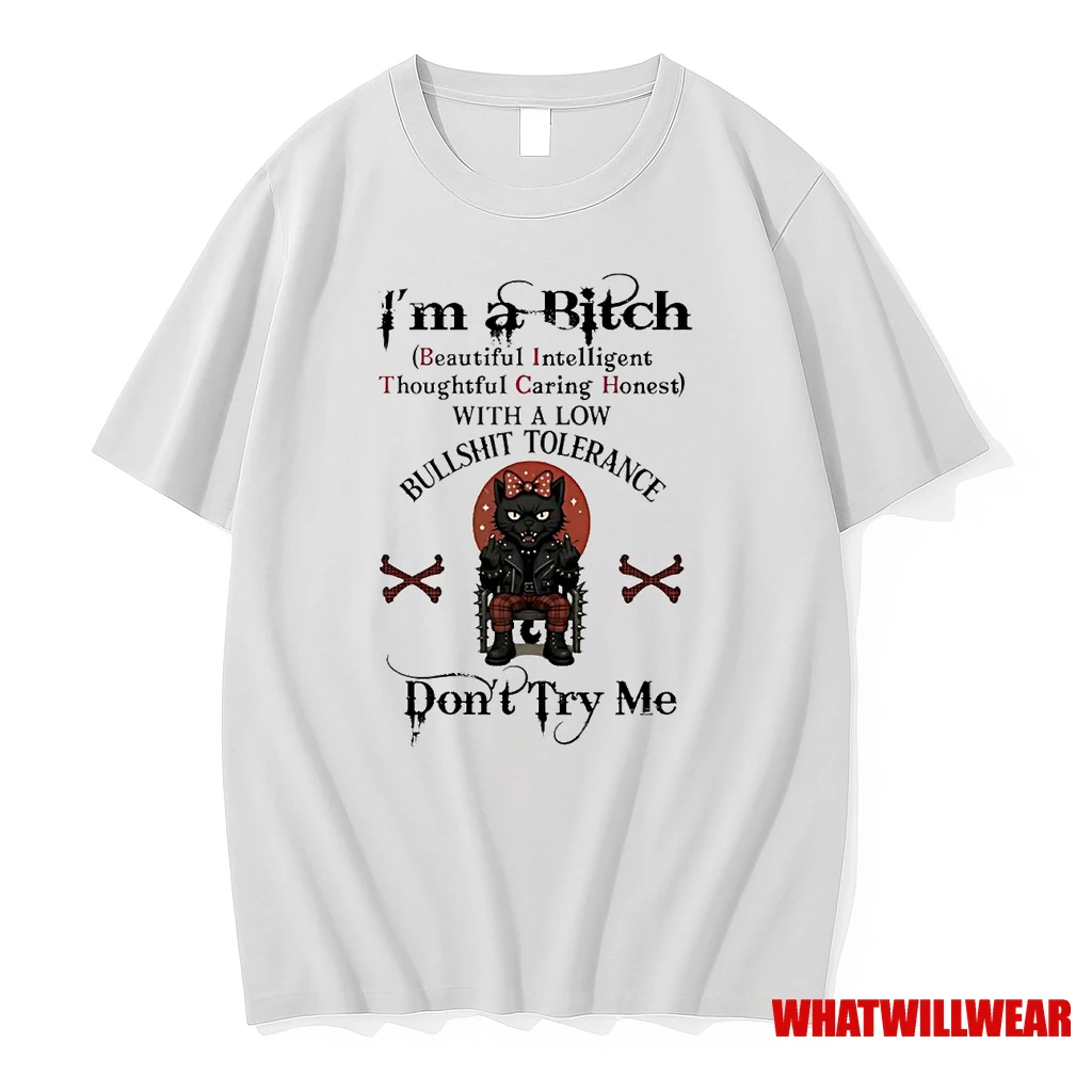 Cat Im A Bitch Beautiful Intelligent Thoughtful Caring Honest Shirts
