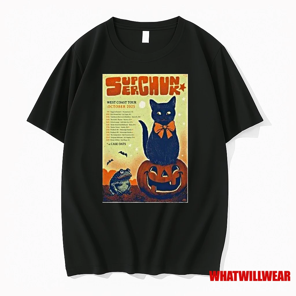 Cat Superchunk West Coast Tour October 2025 Shirts