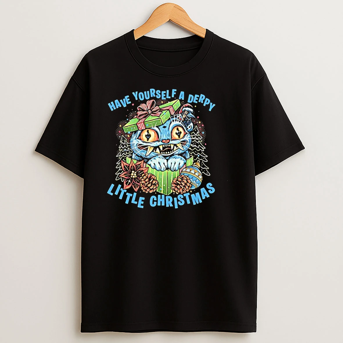 Cat Have Yourself A Derpy Little Christmas T Shirts
