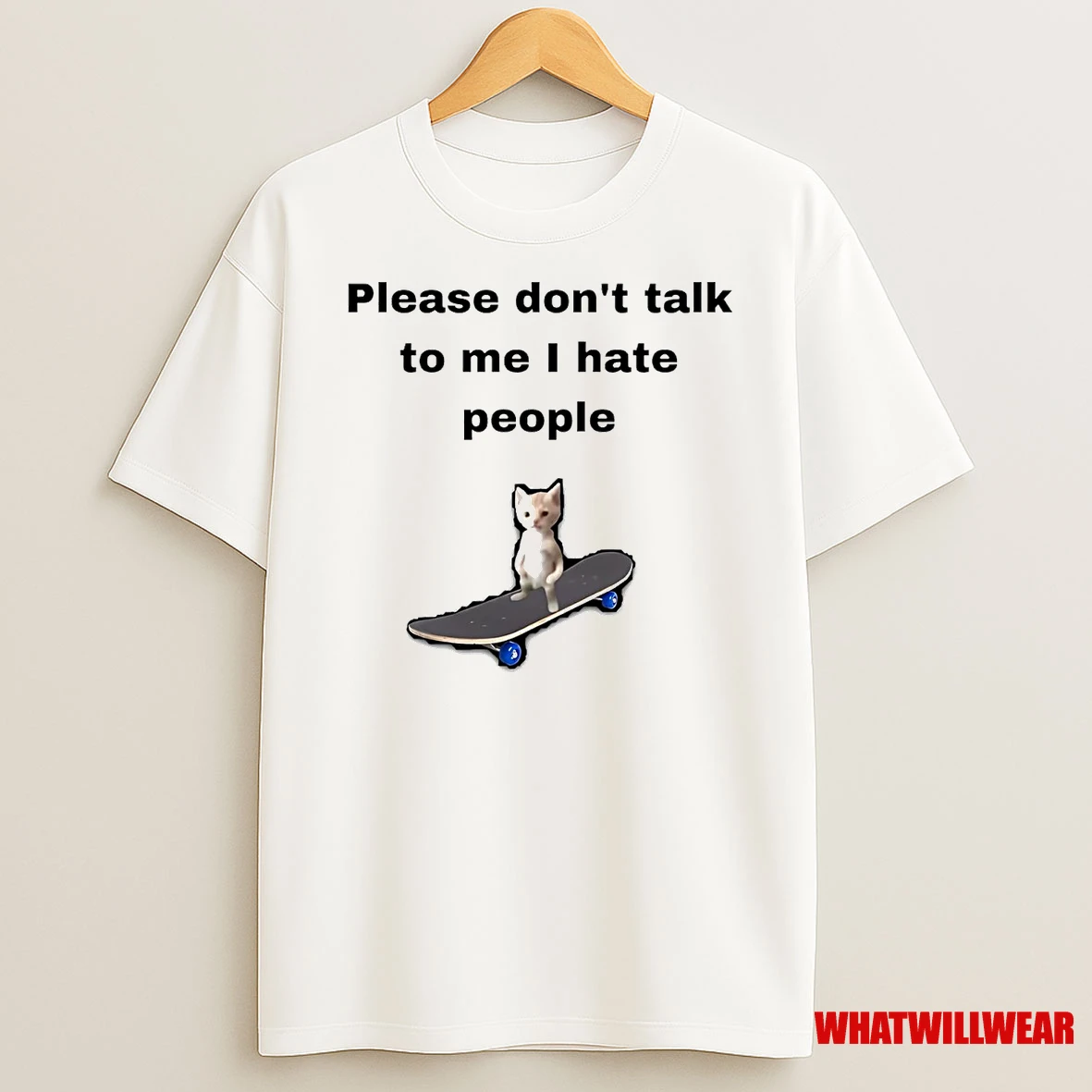 Cat Please Dont Talk To Me I Hate People Shirts