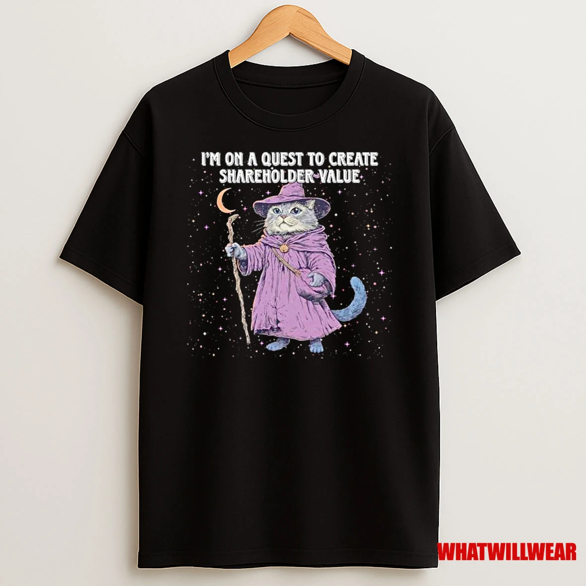 Cat Wizard Im On A Quest To Create Shareholder Value Ornaments Shirts