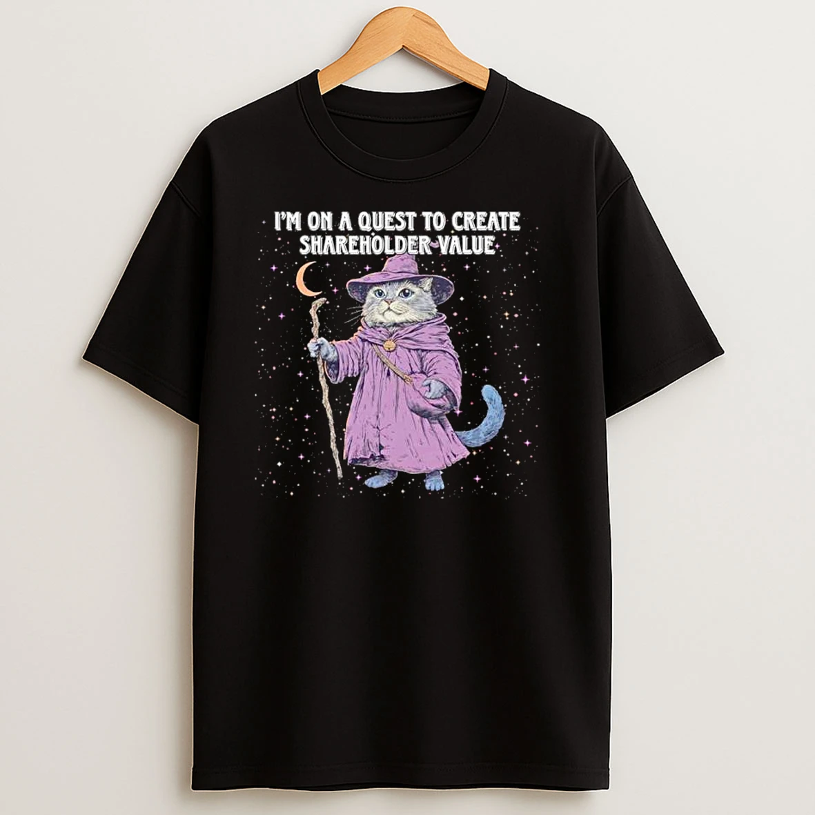 Cat Wizard Im On A Quest To Create Shareholder Value Ornaments T Shirts