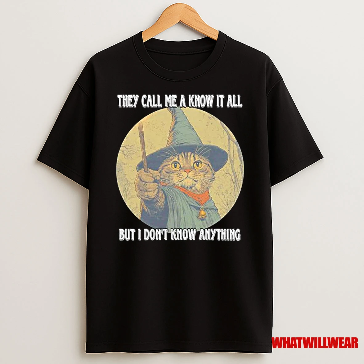 Cat Wizard They Call Me A Know It All But I Dont Know Anything Ornaments Shirts