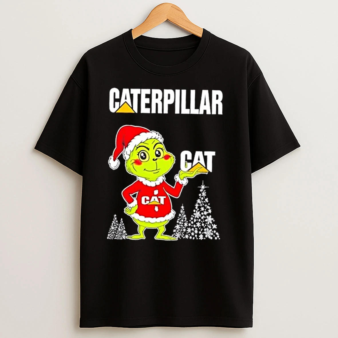 Caterpillar And Grinchmas Merry Christmas T Shirts