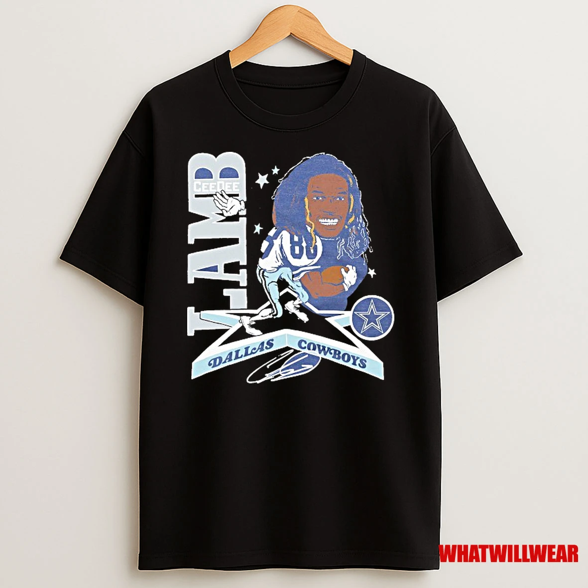 Ceedee Lamb Dallas Cowboys Caricature Player Graphic Tri Blend Shirts