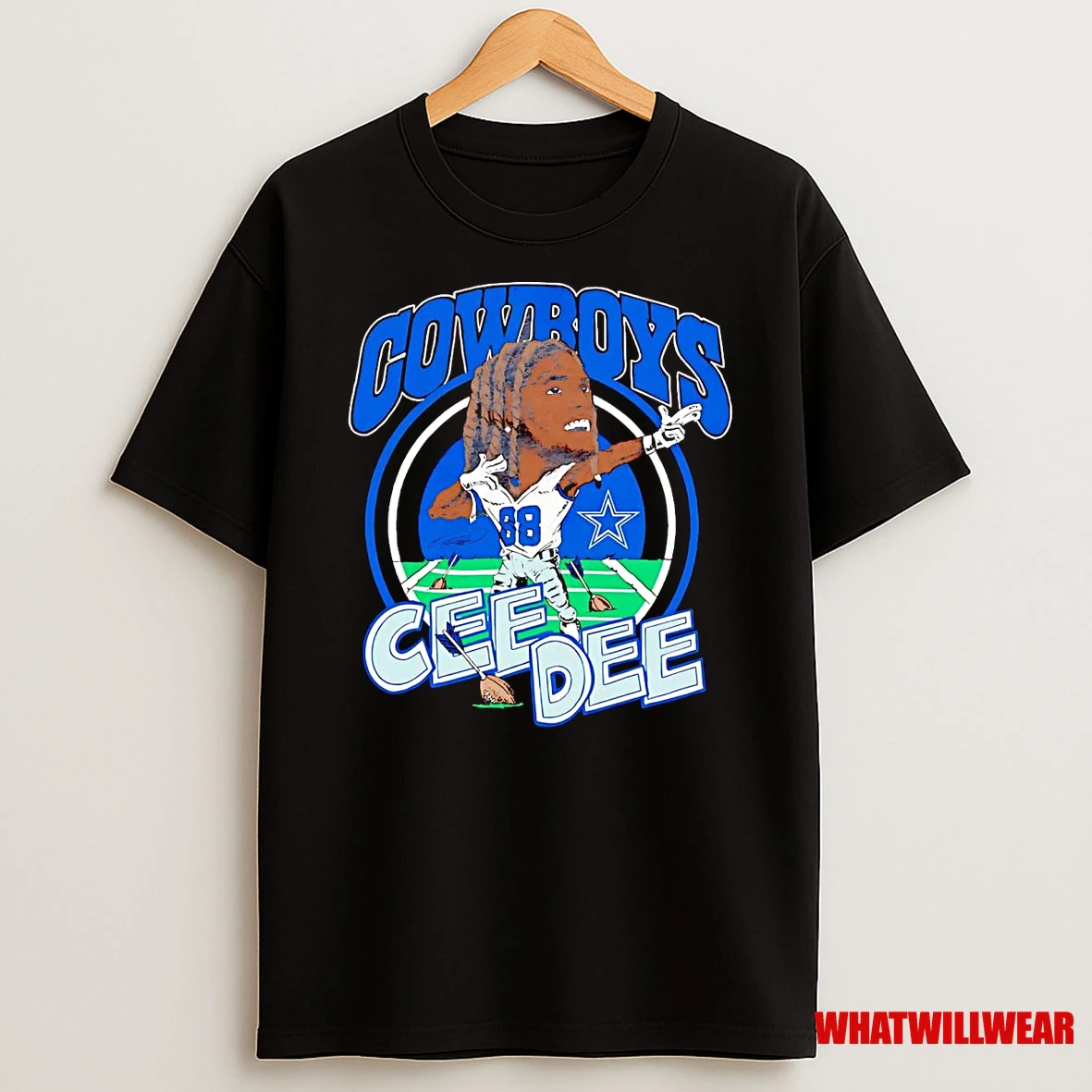 Ceedee Lamb Caricature Celebration Dallas Cowboys Shirts