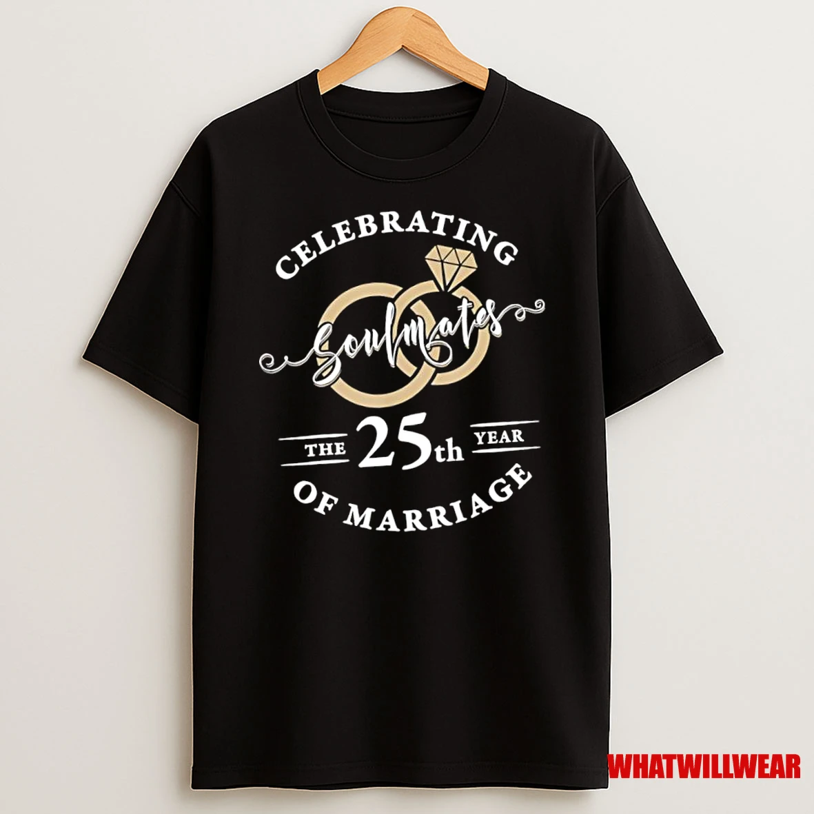 Celebrating Soulmates The 25th Year Of Marriage Shirts