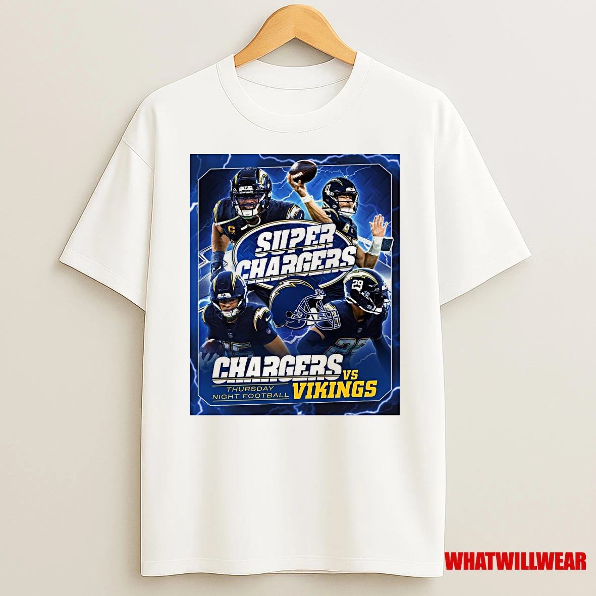 Chargers Vs Vikings Super Chargers Thursday Night Football 2025 Shirts