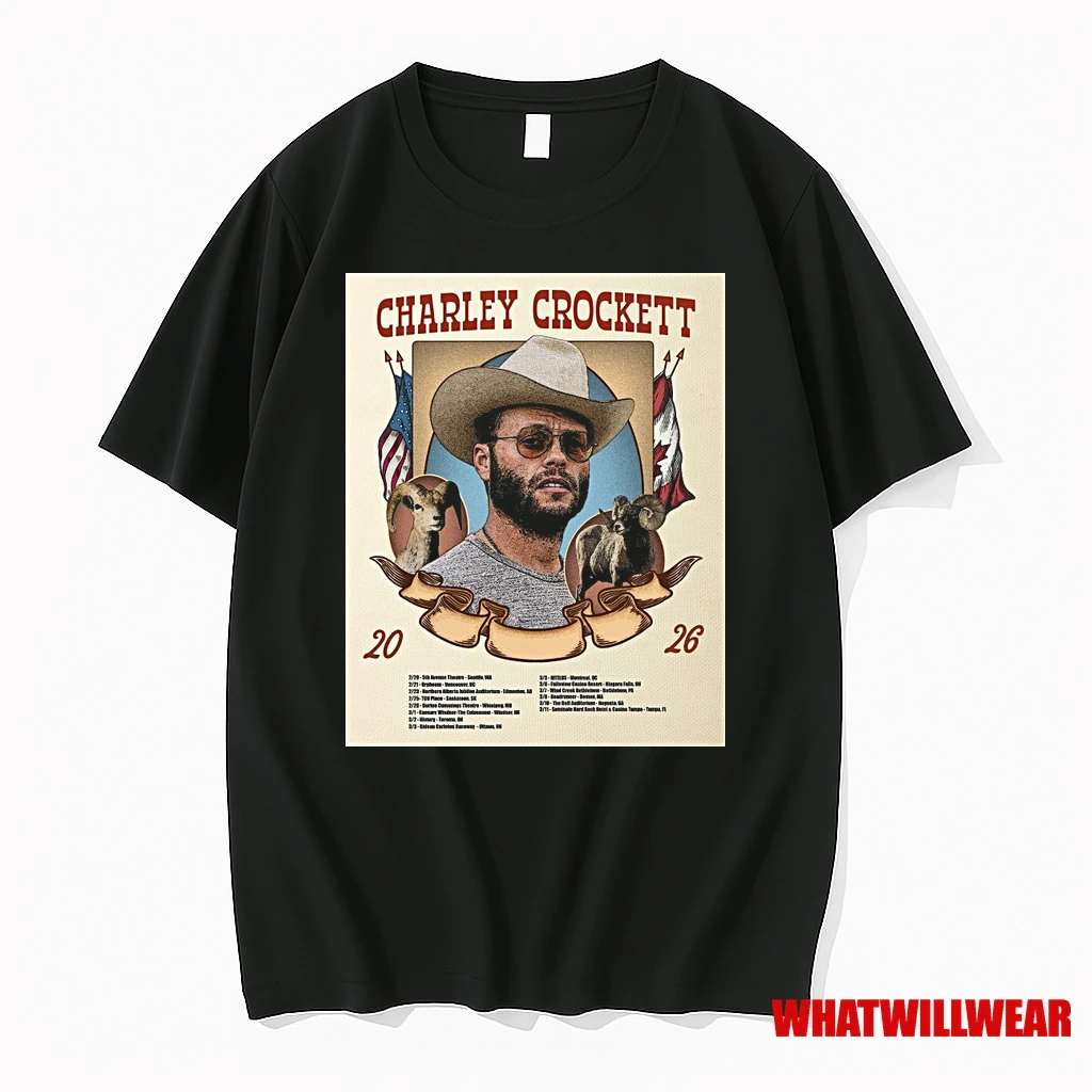 Charley Crockett 2026 2 20 5th Avenue Theatre Seattle Wa 2 21 Orpheum Vancouver Bc Shirts