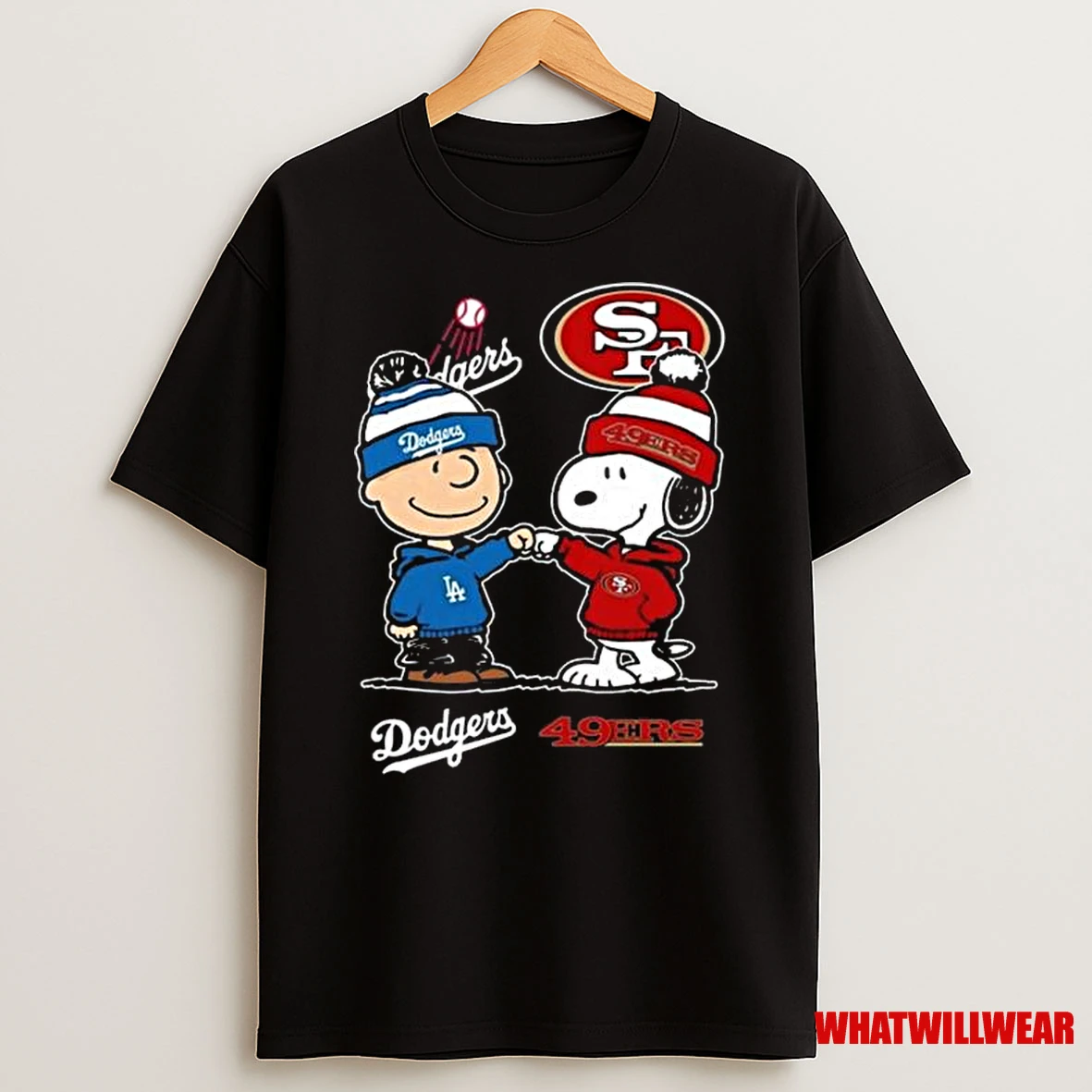 Charlie Brown Los Angeles Dodgers X Snoopy San Francisco 49ers Skyline 2025 Shirts