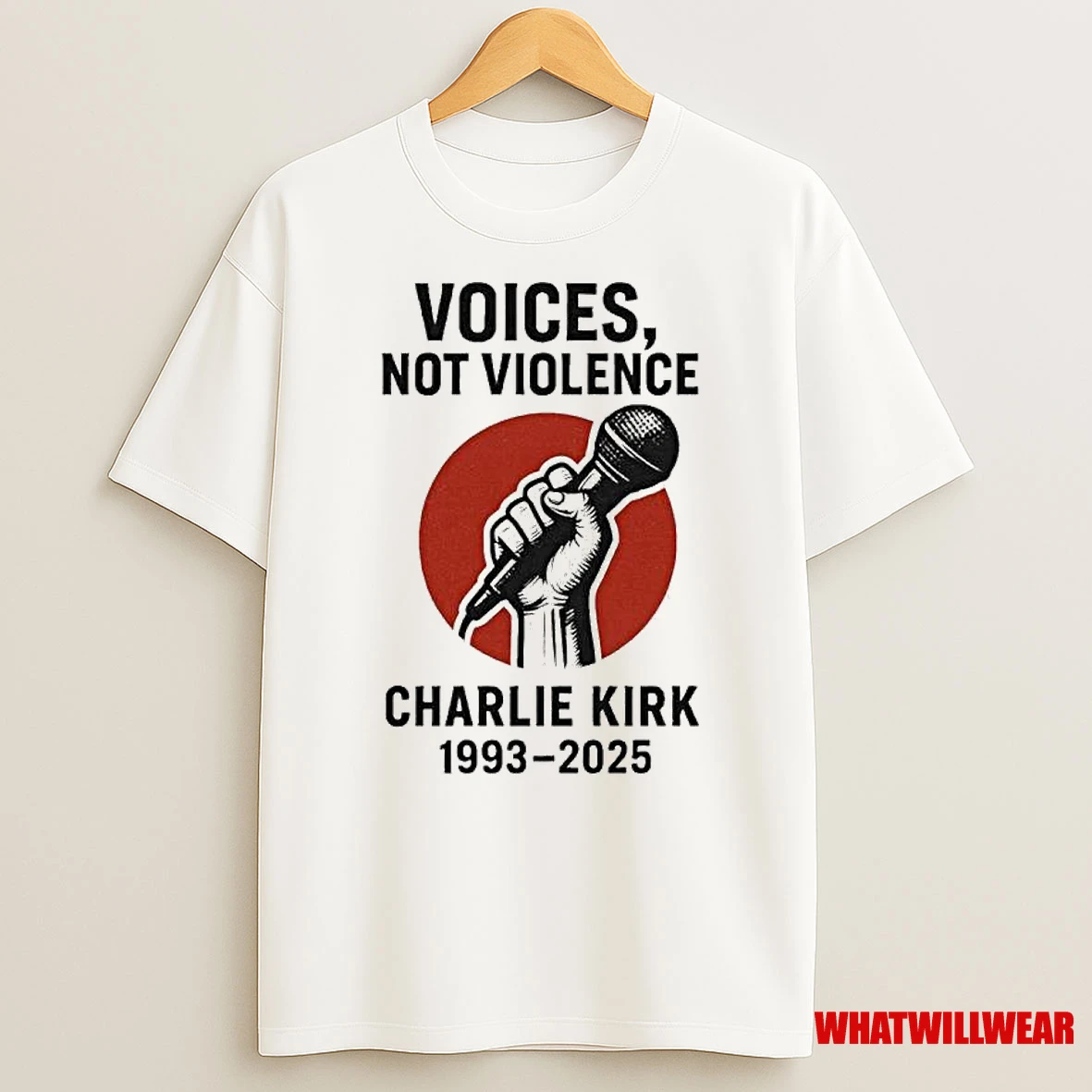 Charlie Kirk 1993 2025 Voices Not Violence Shirts