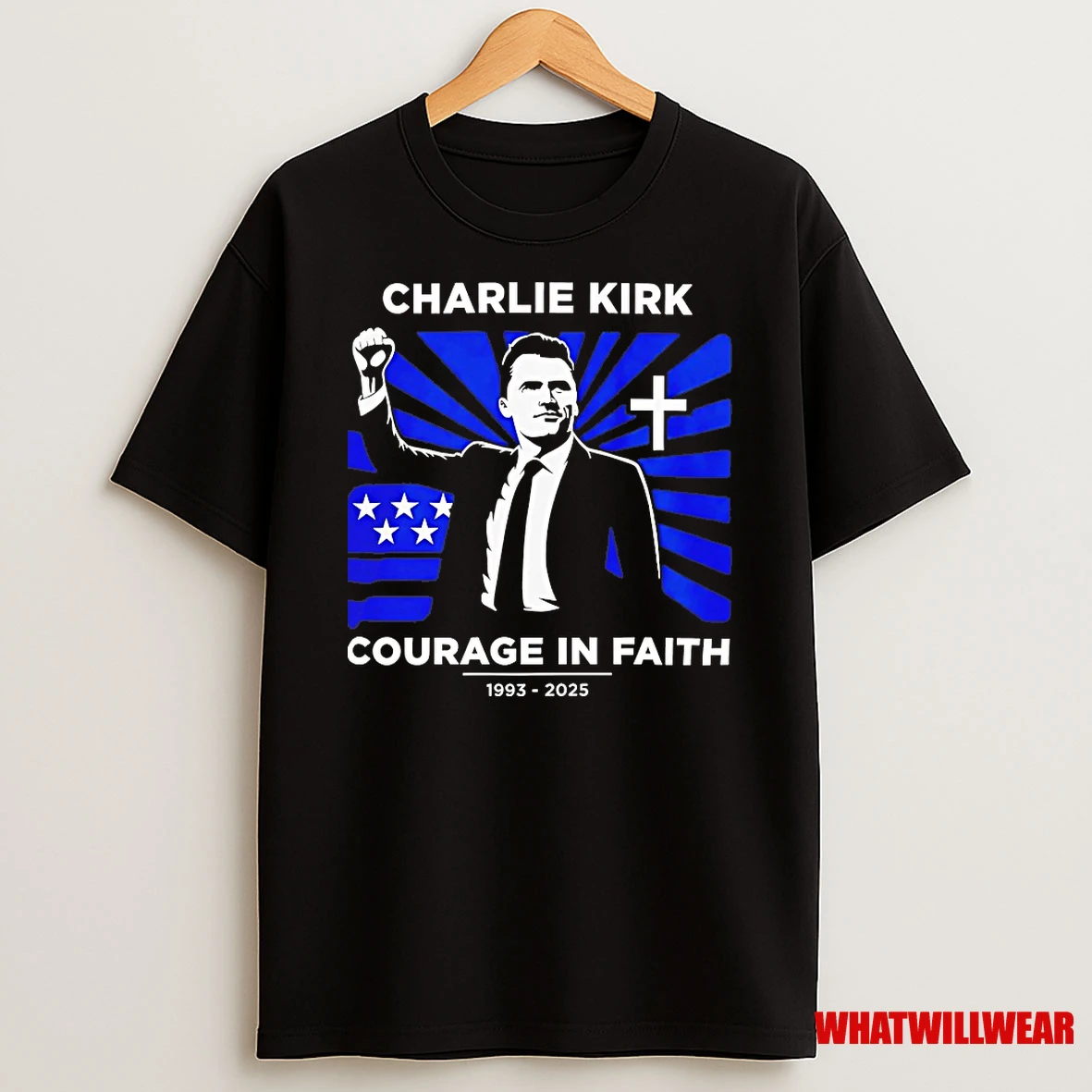 Charlie Kirk Courage In Faith 1993 2025 Shirts