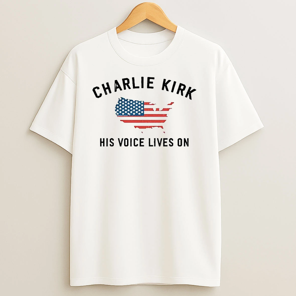 Charlie Kirk His Voice Lives On Ornaments T Shirts