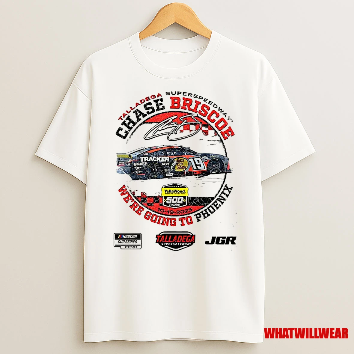 Chase Briscoe Checkered Flag Sports 2025 Yellawood 500 Race Winner Nascar Cup Series Shirts