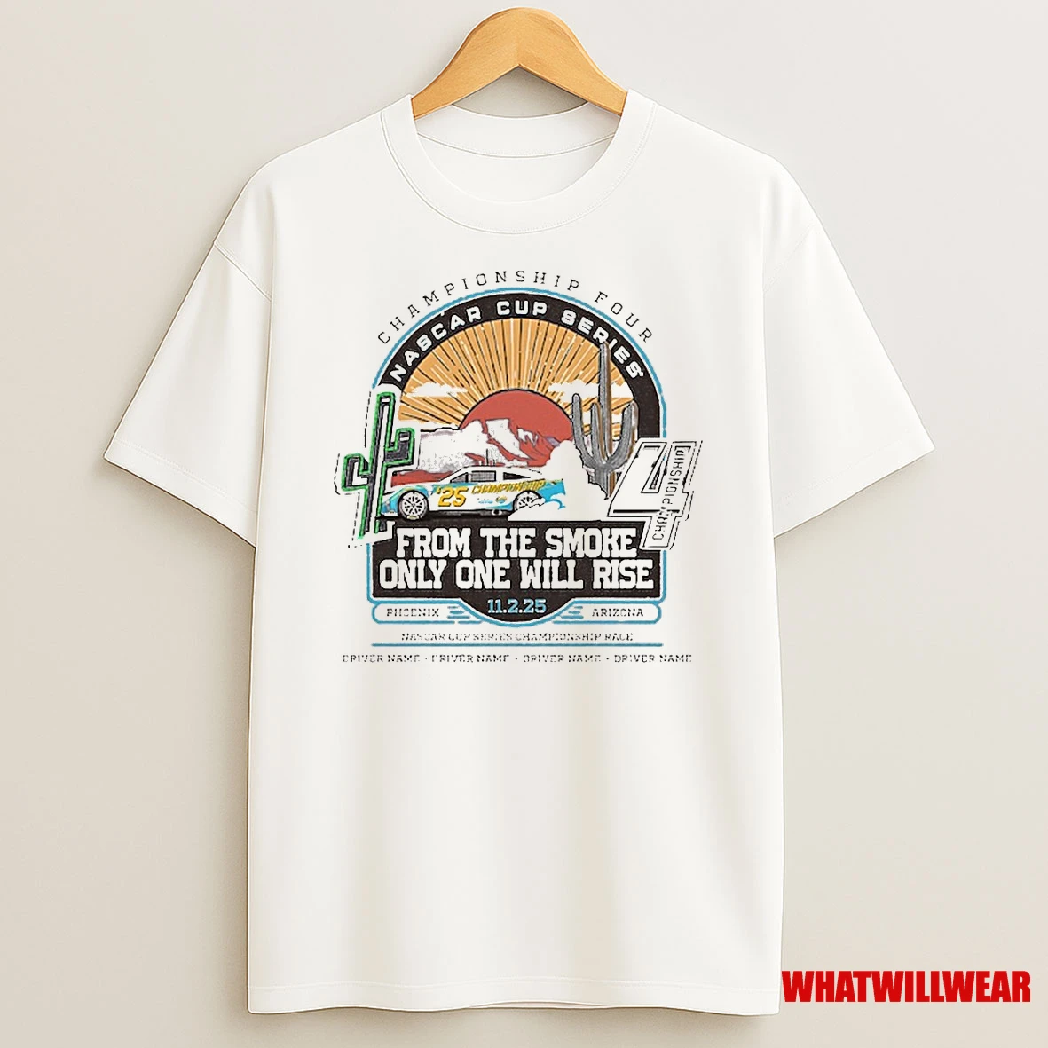 Checkered Flag Sports 2025 Nascar Cup Series Championship From The Smoke Only One Will Rise 11 2 2025 Shirts