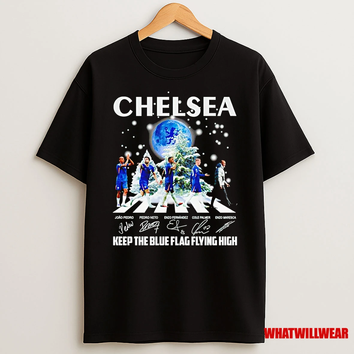 Chelsea Fc Keep The Blue Flag Flying High Signature Abbey Road Shirts